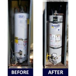 American Standard water heater replaced by Bradford White